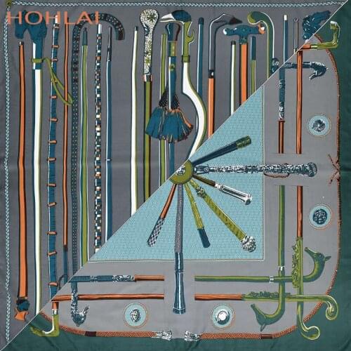 Luxury Brand 2018Summer Womens Scarves Fashion Lady Silk Scarf Print Chain Shawls Pashmina Foulard Femme Square Bandana Hijab