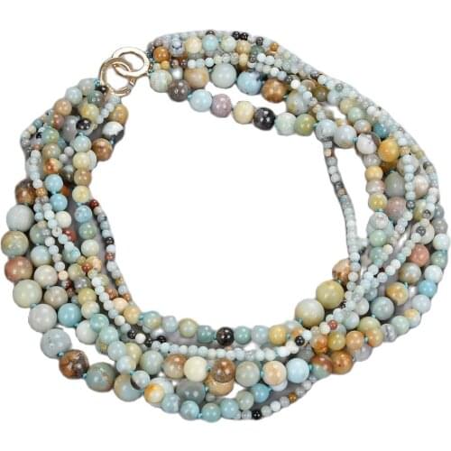 GG Jewelry 19" 7Strands Amazonite Necklace
