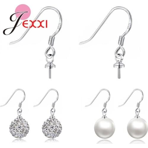 10pcs/lot Earring Clasps French Hooks 925 Sterling Silver DIY Earring Findings Earwire Jewelry Making Accessories