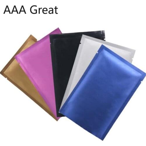 100Pcs/Lot Colors Aluminum Foil Bag Snack Cosmetic Mask Packaging Bags Small Gift Bag Open Top Food Storage Pouches Candy Baking