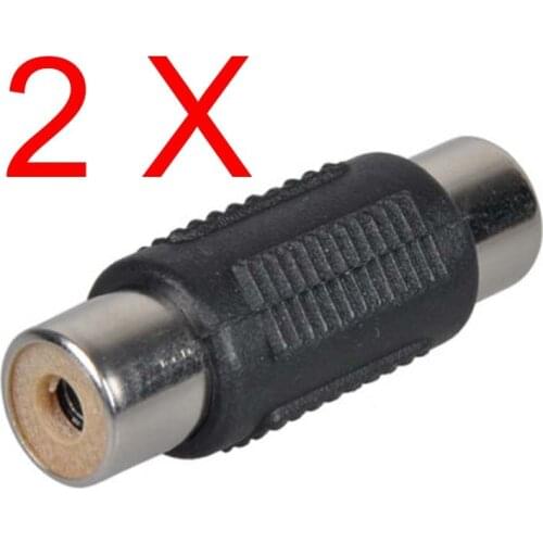 2PCS NEW Female to Female Jack AV Audio RCA Coupler Joiner Component Adapter NEW