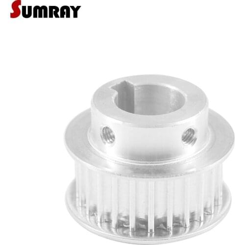 SUMRAY 5M 24T Timing Pulley 8/10/12/14/15mm bore keyway diameter 3/4/5mm 16/21mm width Synchronous Pulley Wheel for 3D Printer