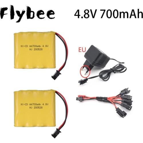 4.8v Ni-cd Battery For Rc toys Cars Tanks Robots Boats Guns 700mah 4.8v Rechargeable Battery 4* AA Battery Pack