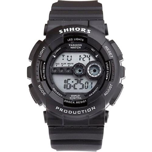 SHHORS Fashion Men Watches Men Led Digital Watches Silicone Band Electronic Watch Men Sports Watches reloj hombre Montres Homme