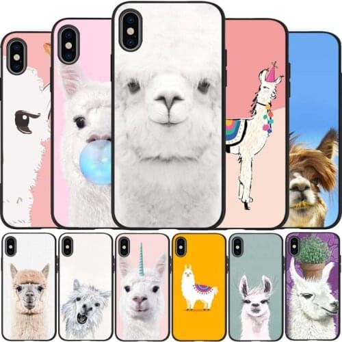 Lama Llama black Silicone Phone Case For iPhone 12 XR XS Max 5 5S SE 2020 6 6S 7 8 PLUS X 11Pro Max 11 Cover