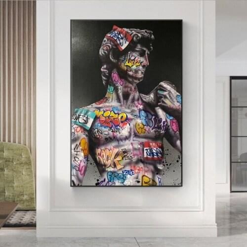Gaffiti Art Of David Canvas Art Paintings on the Wall Art Posters and Prints Street Art David Sculpture Pictures For Living Room