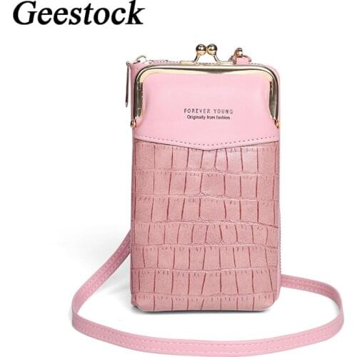 Geestock Women Stone Pattern Phone Crossbody Bag PU MINI Shoulder Messenger Bag Large Capacity Travel Portable Coin Purse Card
