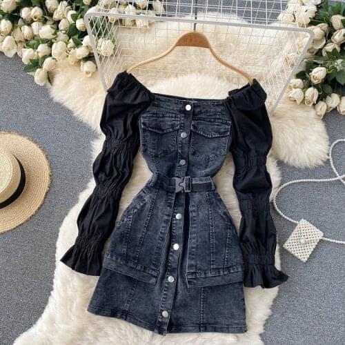 Iceinside Fashion Denim Dresses