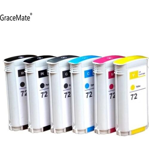 GraceMate 130ml Compatible Ink Cartridges with Chip Replacement For HP72 Designjet T610 T770 T795 T1100 T1120 T1200 T1300 T2300