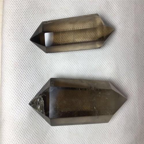 7-9 cm natural tan crystal column, brown crystal double point, crystal column home decoration