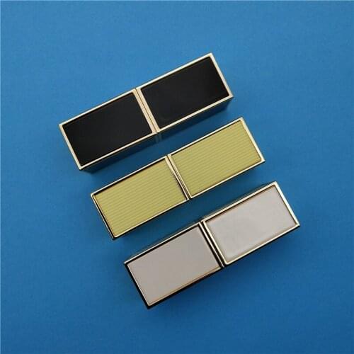 Container Tubes Square Gold-rimmed Lipstick Tube Accentuated Stripe Lipstick Shell 12.1mm Empty Packaging Cosmetics Refillable