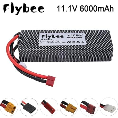 3s 11.1v Lipo Battery For RC Drone Quadcopter Spare Part RC Helicopter Car Boat 11.1v 6000mAh Lithium battery T/XT60/Tamiya plug