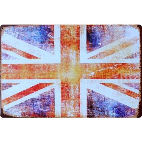 [ Mike86 ] British Flag Metal Signs Retro Art wall decor House Cafe Restaurant Vintage Metal Paintings B-84 Mix order 20*30 CM