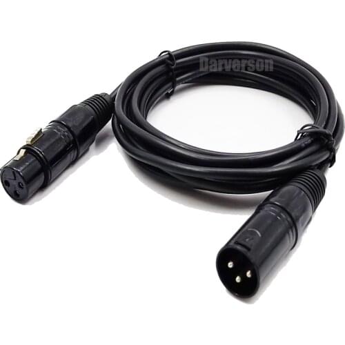 Microphone audio mixer amplifier xlr cable 3pin cannon plug connector male to female mic dmx lighting wire cord