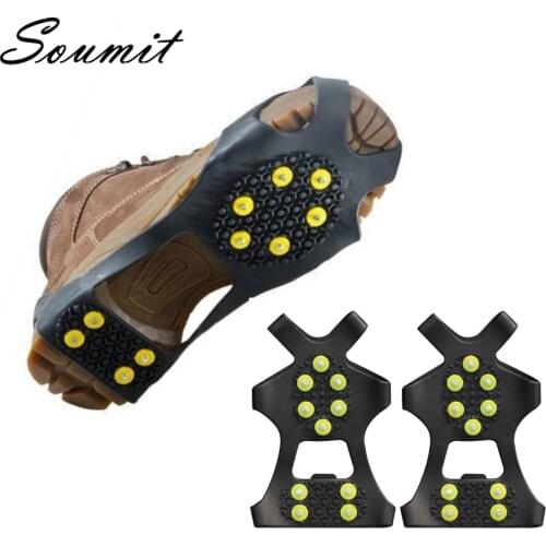 Anti-Slip Shoe Spikes Winter Ice Gripper Cleats Crampons Climbing Outdoor Shoes Ice Claws Non-Slip for Unisex Snowshoes Boots