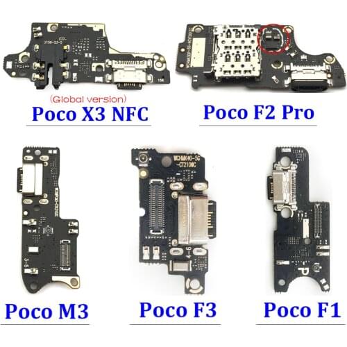 New For Xiaomi Poco X3 Pro / Poco X3 NFC M3 F1 F2 Pro F3 USB Port Charger Dock Plug Connector Charging Board Flex Cable