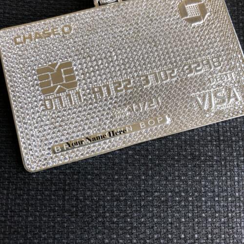 Custom Gold Platted Credit Card Necklace