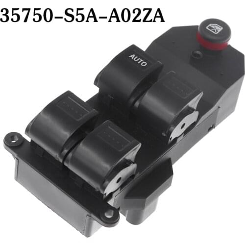 Left Hand Driving Side Car Power Window Control Switch for Honda Civic 2001-2005 35750-S5A-A02ZA 35750S5AA02ZA 35750S5A A02ZA