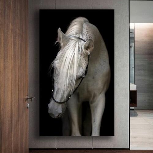 Animals Wall Art Black White Horse Cow Dogs Posters And Prints On Canvas Painting For Living Room Home Decor Cudros No Frame