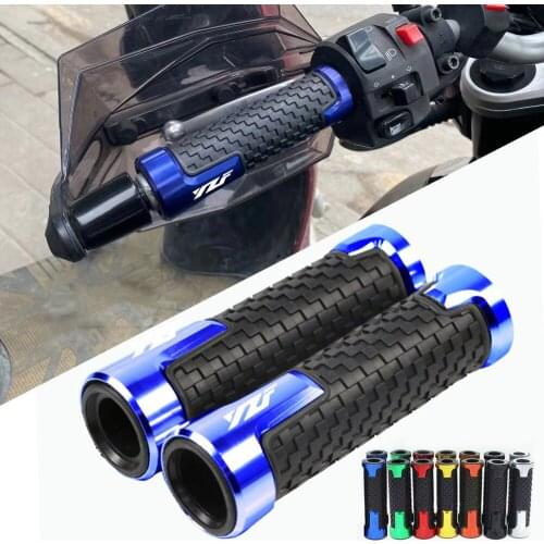 For Yamaha YZF R1 YZF R6 YZFR6 YZF R125 YZFR15 R25 YZF R3 Motorcycle 7/8'' Rubber Handlebar Grips Hand Guard Grip End Handle Bar