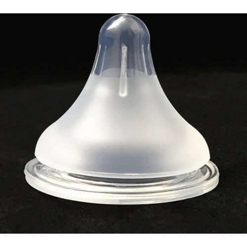 Silicone Gel Wide Mouth Baby Infant Kid Teether Care Milk Feeding Bottle Pacifier Teat Breast Nipple Round Cross Hole