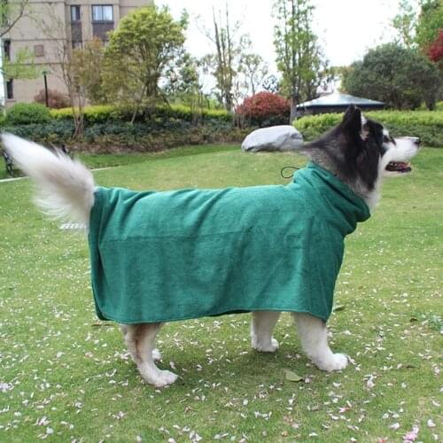 Super Microfiber Absorbent Pet Bath Towel Soft Dog Cat Bathrobe Quick-Drying Coat Wiping Cloth Pet Supplies