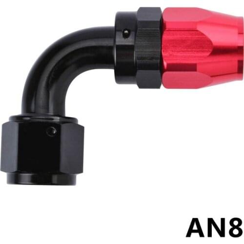 SPEEDWOW Universal AN8 Swivel Hose End Anoized Aluminium Oil Fuel Fitting 0 45 90 180 Degree Fuel Adapter Oil Cooler Hose End