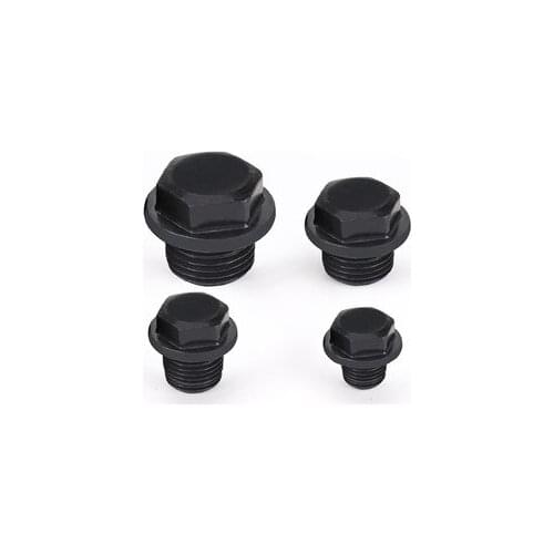 5pcs M14 M16 M18 M20 M22 M24 M27 external hexagon screws flange bolt oil plug plugging blocking head bolts carbon steel black