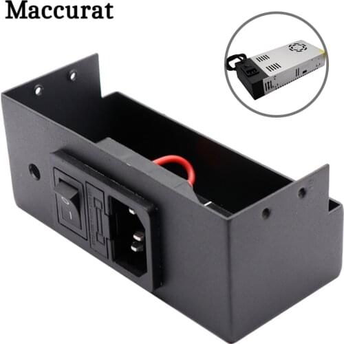 3D Printer Parts 220V/110V 12V/24V 360W Power Supply Switch Male Socket with Fuse 3D printer power shell