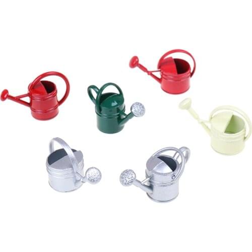 1/12 Metal Watering Can Garden miniature Decoration for Children Kids Dolls Acces Dollhouse Miniature Furniture Toys