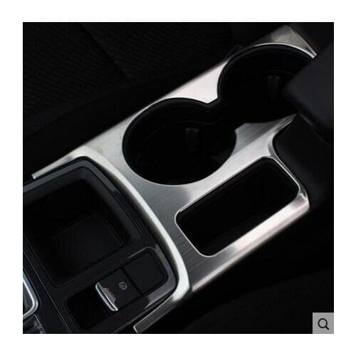 1Pc ABS Chrome Plate Car Water Cup Holder Decorate Moulding Ring Interior For MAZDA CX-5 CX5 2015 2016 Car Styling accessories