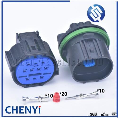 10pin car headlight plug waterproof electrial auto socket male female HP406-10021 wiring harness cable connector for KIA Hyundai