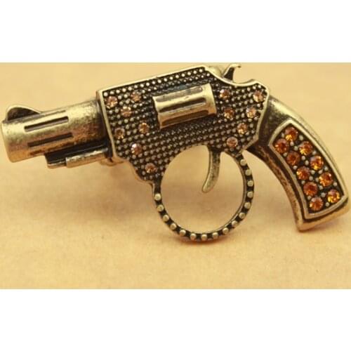 12pcs/lot Wholesale Free Shipping Fashion accessories vintage pistol Finer Ring elastic rings lovers female male finger ring