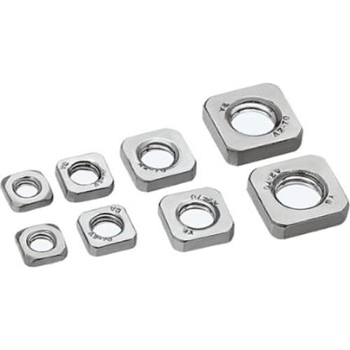 20-50pcs DIN562 M3 M4 M5 M6 M8 stainless steel thin square nuts