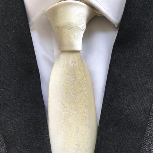 2021 Mens Ties Jacquard Woven Neck Tie High Craft Panel Neckties Yellow Beige with Vertical Stripe Cravat