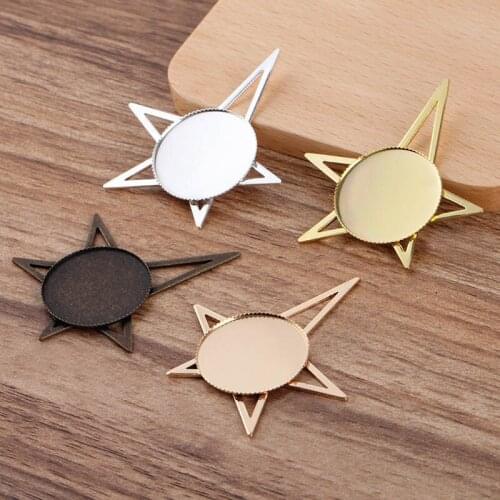 50pcs Filigree Pendant Charms with 25mm Circle Bezel Cameo Cabochons Base Dangle Hanging on Earrings Making DIY Jewelry Findings