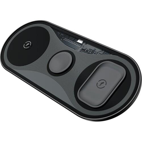 15w 3 In 1 Portable Wireless Charger for IPhone 11 Pro Samsung S8 Fast Wireless Charging Pad for Apple Watch IWatch 4 Airpods D