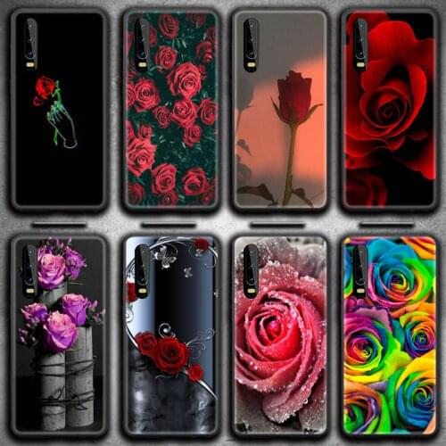 Red Rose flower Phone Case for Huawei P20 P30 P40 lite E Pro Mate 30 20 Pro P Smart 2020 P10