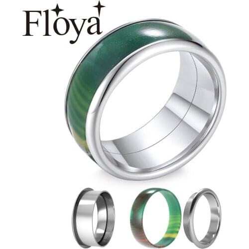Floya Pave Turning Ring Stackable Bausatz Stainless Steel Various Romantic Wedding Band Ring Bague Mujer