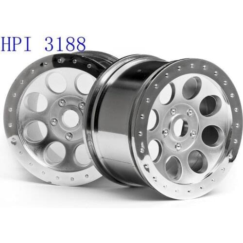 HPI Racing Mag-8 Matte Chrome Wheels Savage X Flux (2) HPI3188