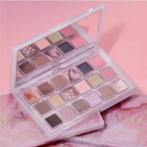 HUDA STORY 18 Colors Desert Rose Eyeshadow Palette Long Lasting Mashed Pearl Sequins Matte Earth Eye Shadow Eye Makeup TSLM2
