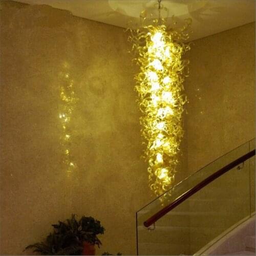 Art Decorative Designer Handmade Blown Glass Chandelier CE UL Certificate Chihuly Style Newest Hot Sale Art Deco