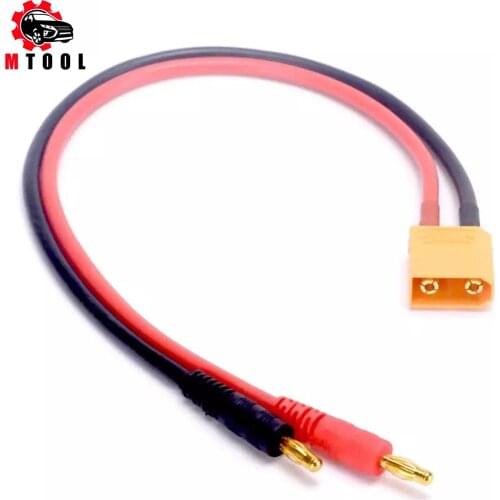 XT90 Battery Charge Lead XT90 to 4mm Banana Plug Charger Cable for RC Lipo Battery