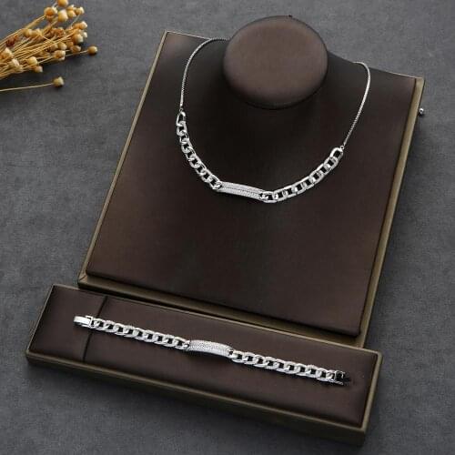 NEW designer Top accessories fashion unique Rope Chain jewelry set AAA zircon micro pave fashion jewelry S0817
