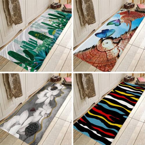 Creative 3D Printing Cactus Hallway Carpets and Rugs for Bedroom Living Room Carpet Kitchen Bathroom Anti-Slip Floor Mats