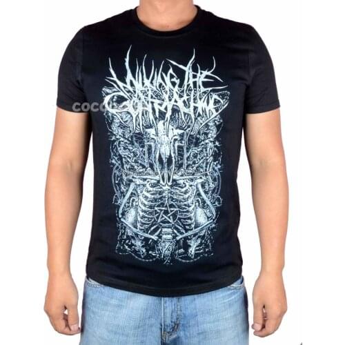 Milking The Goatmachine Rock Brand men shirt 3D mma skull fitness Hardrock heavy Dark thrash Metal 100%Cotton camiseta ropa