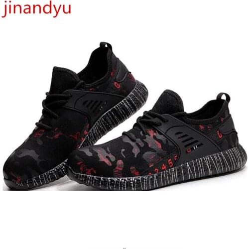 Men Steel Toe Work Safety Shoes Breathable Sneaker Anti Smash Anti Piercing Construction Site Working Shoes Man Safety boots
