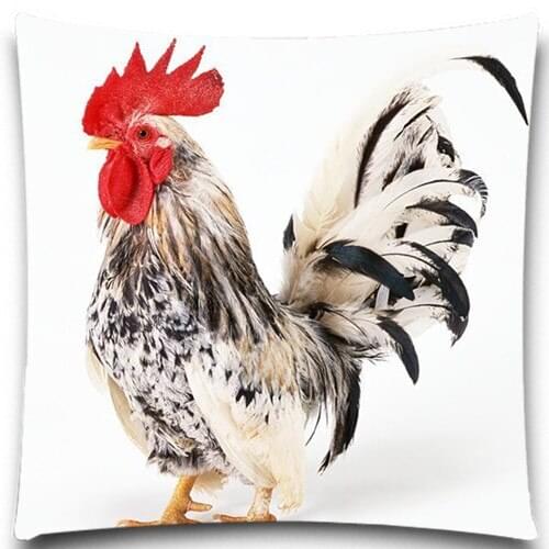 2017 New Year Gift Printing Cock pattern Animals Series Pillow Case Square 5 size 9 style for sofa car chair