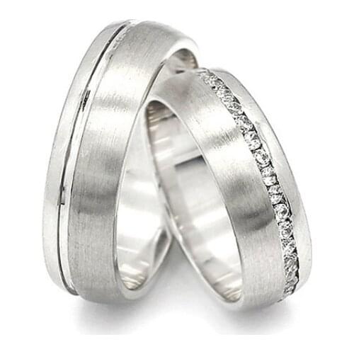 Couple Wedding Ring Sterling Silver 925 Woman And Man Luxury Jewelry Bands Fashion Engagement Anniversary Ancient Greek Model