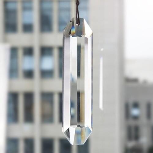 H&D Hanging Chandelier Crystals Prisms Crystal Suncatcher Clear Hexagone Window Prism Pendant Home Decoration DIY Craft (120mm)